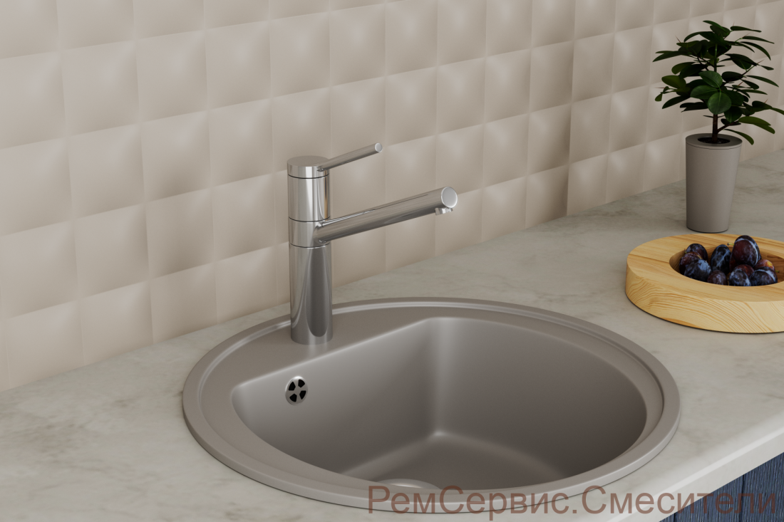 Смеситель для кухонной мойки с поворотным изливом RUSH (MS9035-34)