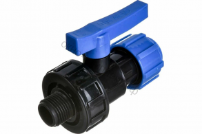 Кран шар. ПНД 20х1/2" обжим-НР