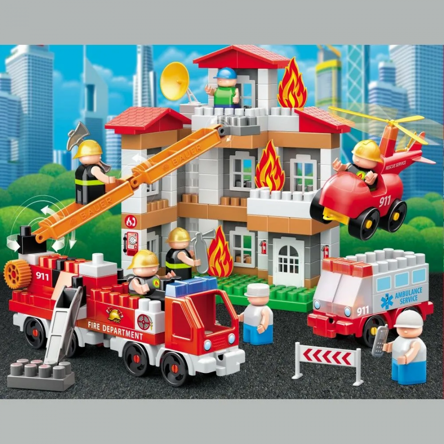 Конструктор "Пожарная часть". Тушение пожара