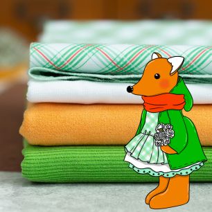 Набор для марафона Лисичка в зелено-оранжевом