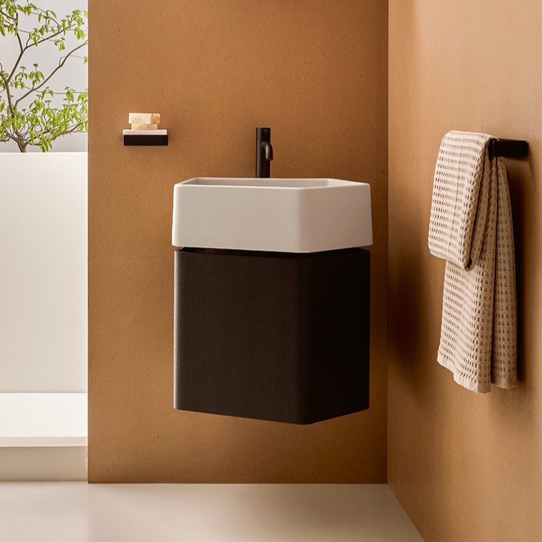 Изображение Тумба под раковину подвесная Cielo Kanto KAM50E/KAM50L 50х52х40 см