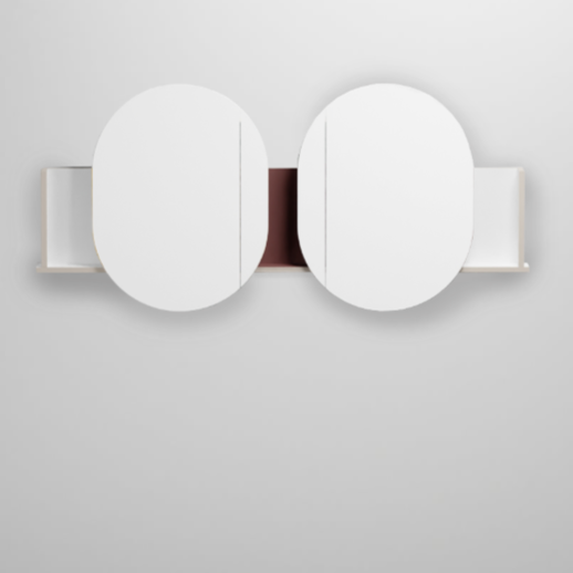 Полка настенная для ванной Cielo Theo Doppio центральный элемент THSPCC 167х13 см