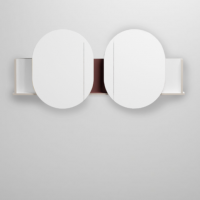 Полка настенная для ванной Cielo Theo Doppio центральный элемент THSPCC 167х13 см схема 1