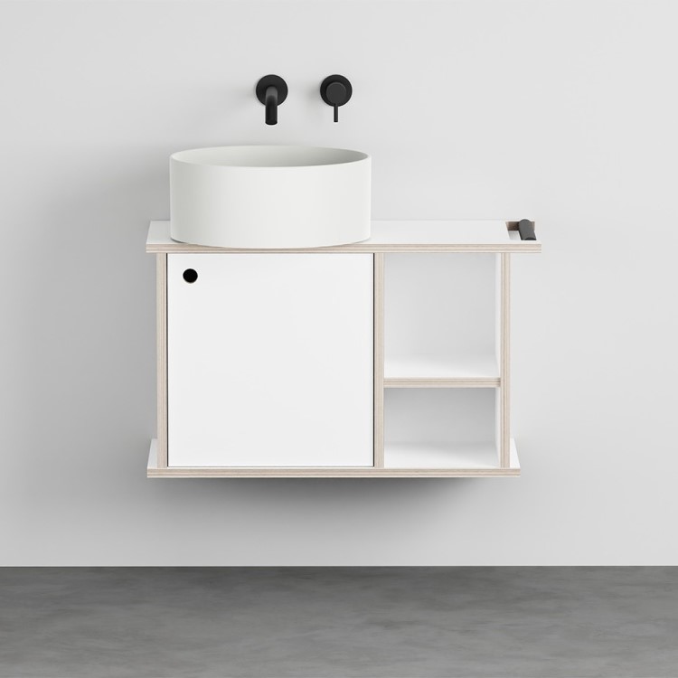 Изображение Тумба подвесная Cielo Theo 78 THMF78/THMF78SF из материала Fenix 78х38 см