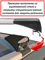 Багажник на крышу Mitsubishi ASX 2010г-..., Lux Bridge, крыловидные дуги (серебристый цвет)