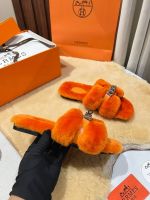 Мюли с мехом HERMES Premium