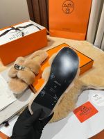 Мюли с мехом HERMES Premium