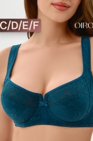 Бюстгальтер OIRO с цветочным принтом DAKOTA 2817 [изумрудный]