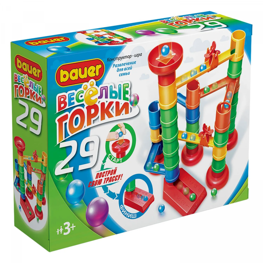 Конструктор-игровой набор "Весёлые горки" 29 деталей