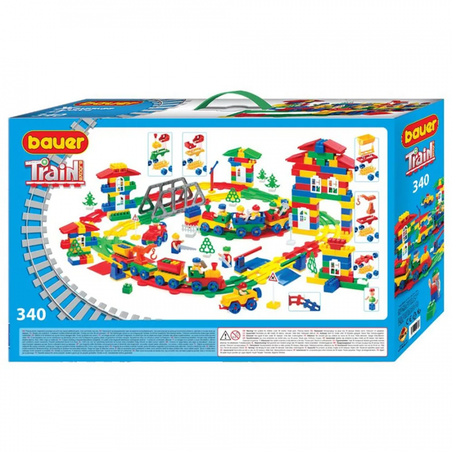 Конструктор "Железная дорога" 340 деталей (в коробке)