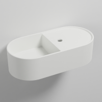 Накладная/подвесная овальная раковина Cielo Les Petites LPLAO60/LPLAO60SF 60х30х16 см схема 1