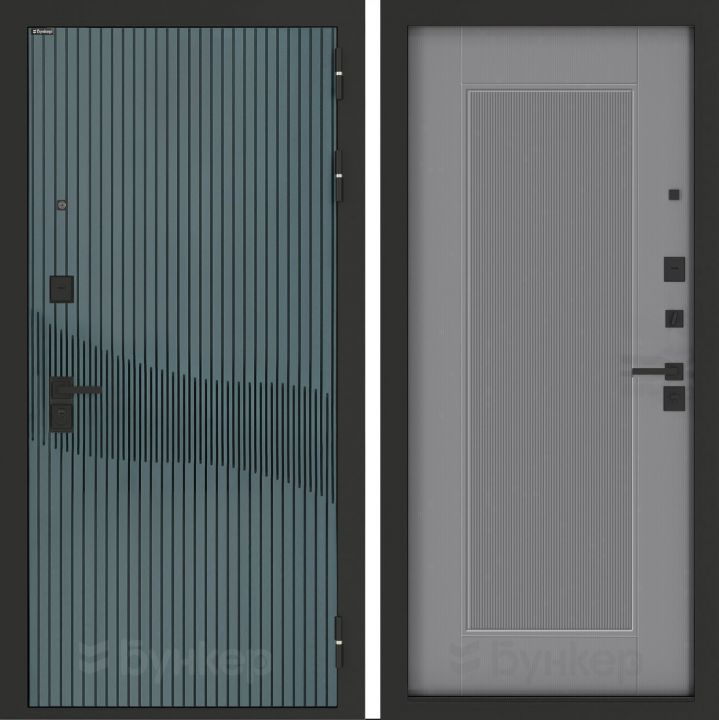 Входная дверь Бункер BN-13 - 30 Серый софт рельеф