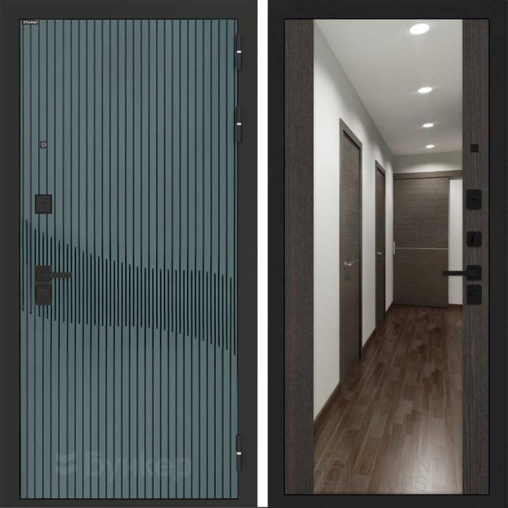 Входная дверь Бункер BN-13 - Зеркало максимум Венге