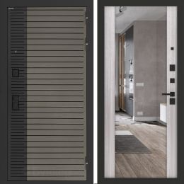 Входная дверь Бункер BN-15 - Зеркало максимум 
Сандал белый