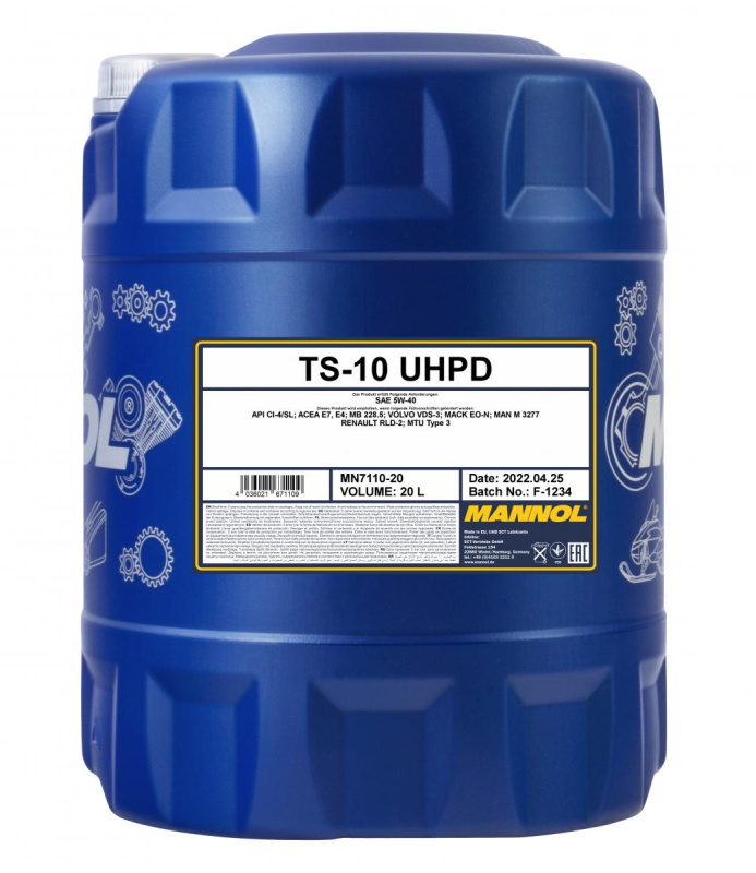 Mannol TS-10 UHPD 5W-40, 20л