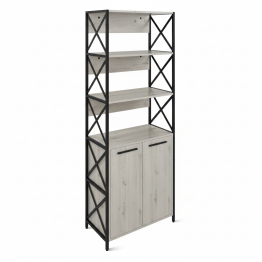 ЛОФТ-10 Шкаф для документов (700х370х1900 мм) Дуб Канадский