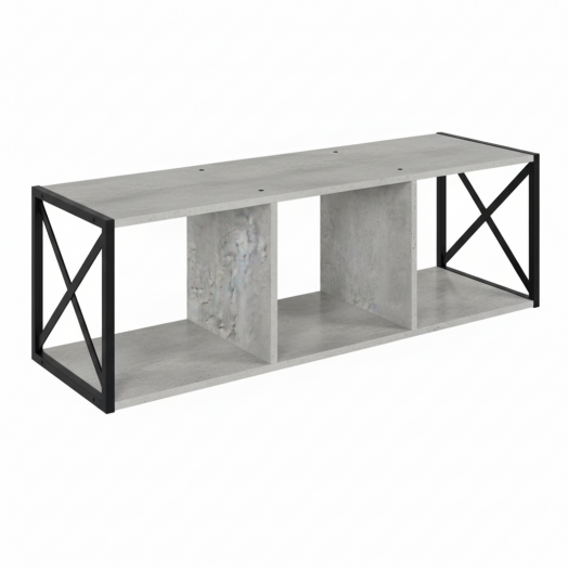 ЛОФТ-8 Полка навесная 3 секции (1200х370х383 мм) Бетон