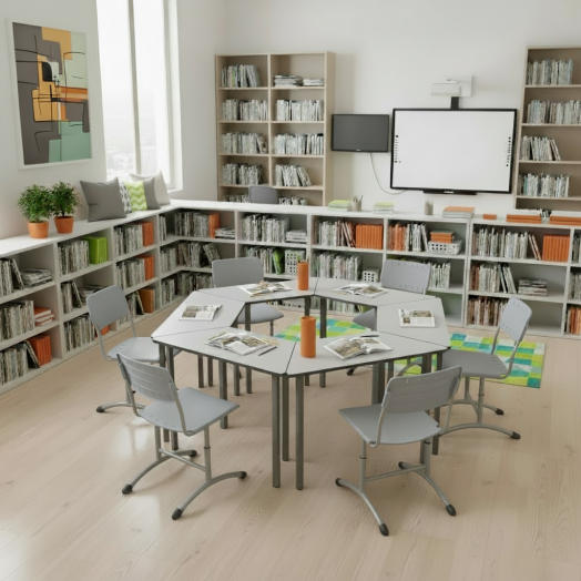 Стул ученический регулируемый Отличник Пластик Серый