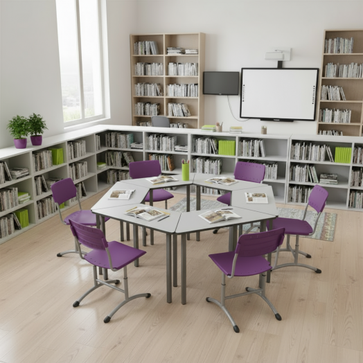 Стул ученический регулируемый Отличник Пластик Фиолетовый