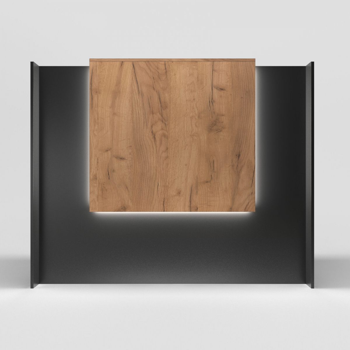 Ресепшн «Квадрат» Чёрный / Дуб вотан