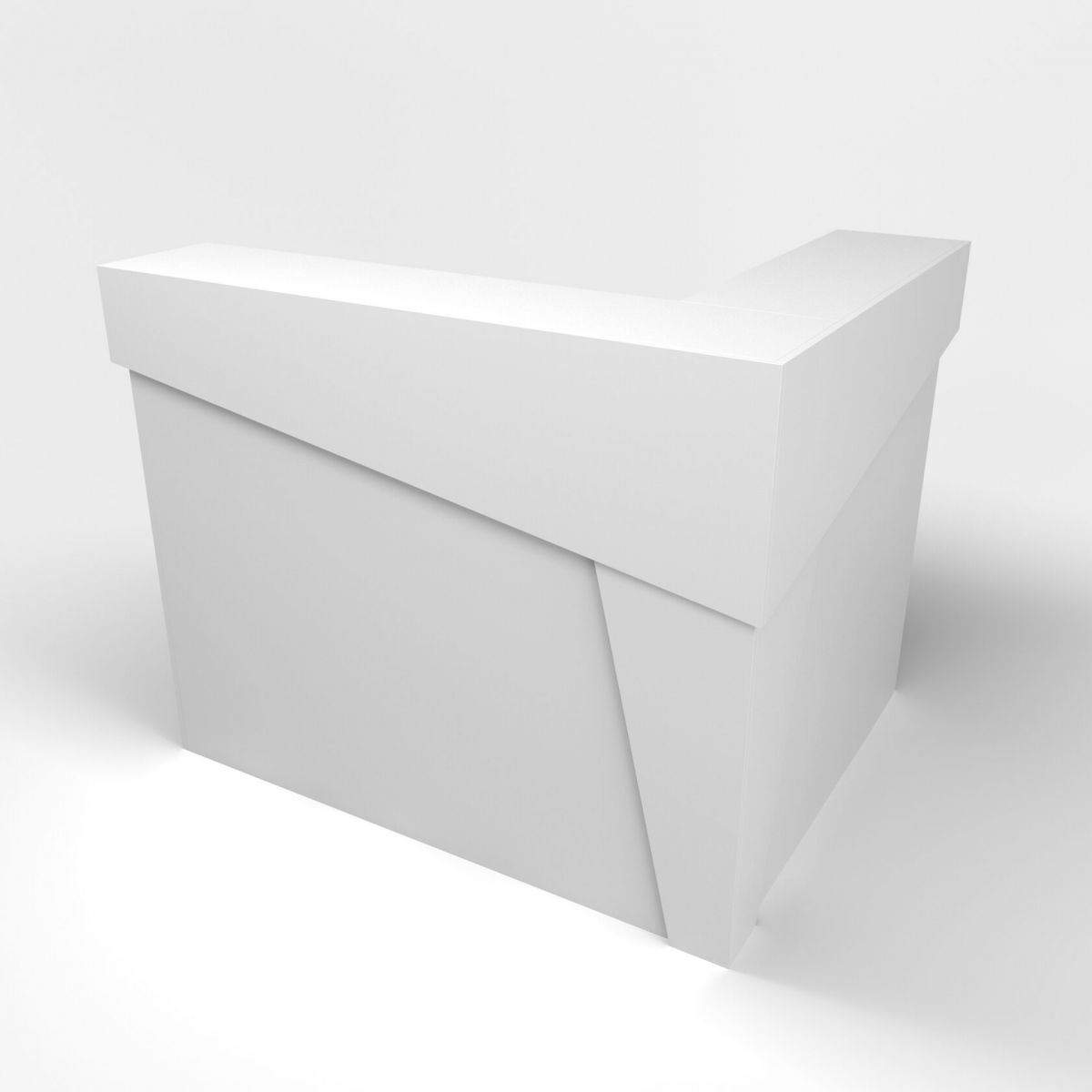 Ресепшн со скосом угловой Белый