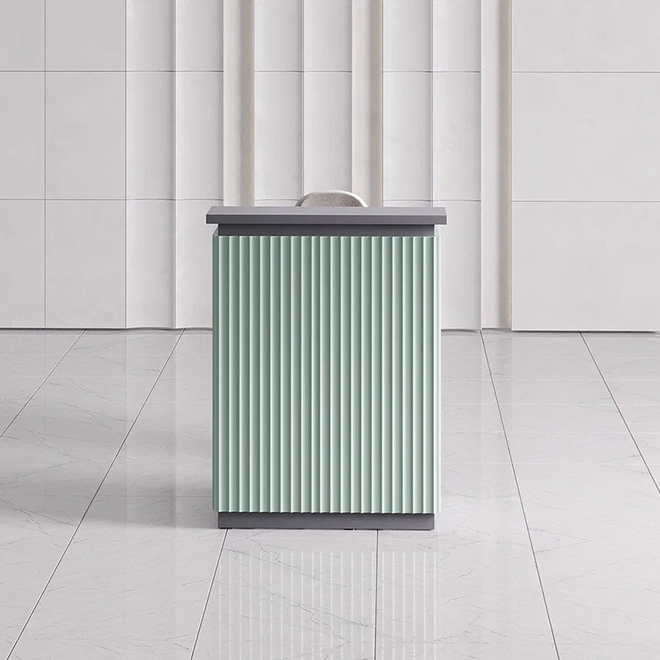 Ресепшн «Крафт мини» в МДФ пленке -волна антрацит/ниагарачерный