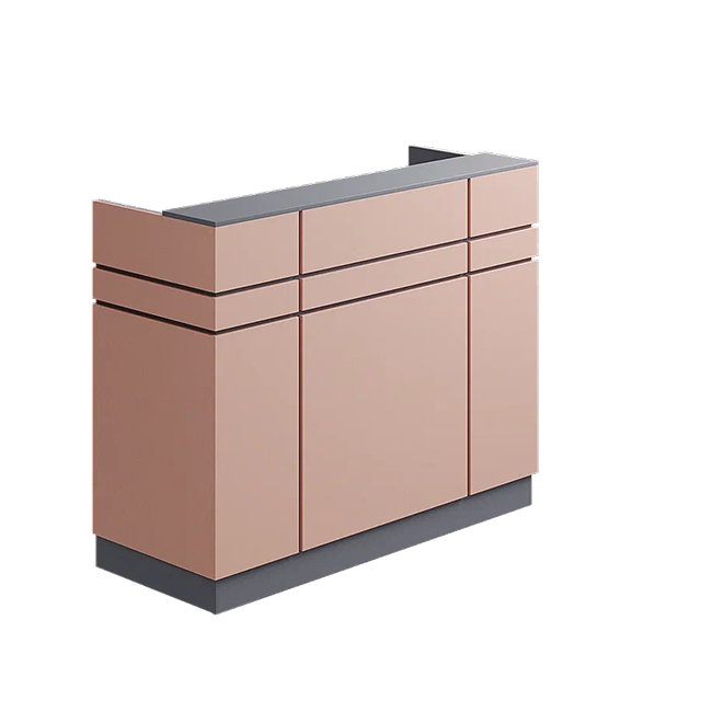 Ресепшн «Токио в МДФ пленке антрацит/камелия