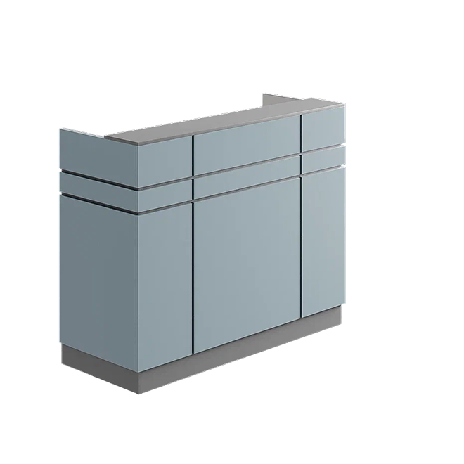 Ресепшн «Токио в МДФ пленке маус/скай/серый шифер/