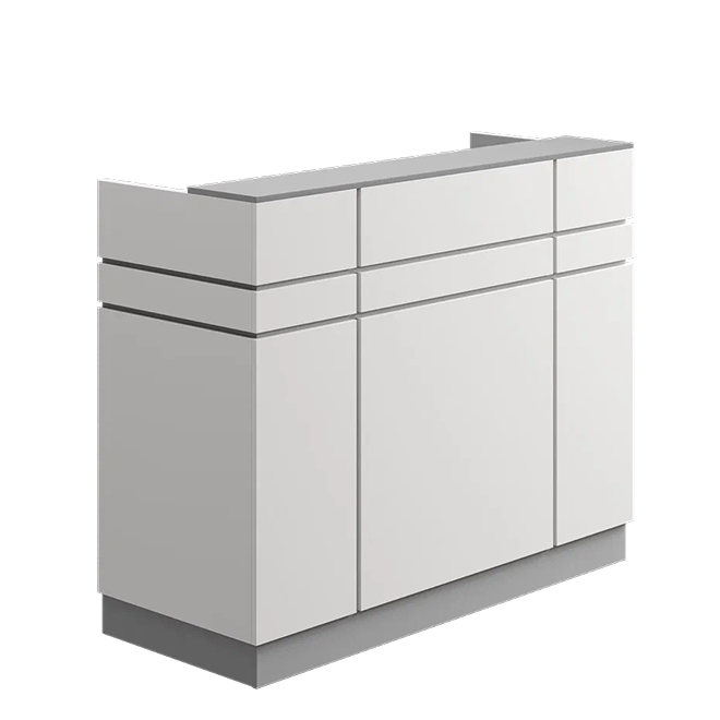 Ресепшн «Токио в МДФ пленке серый шифер/белый