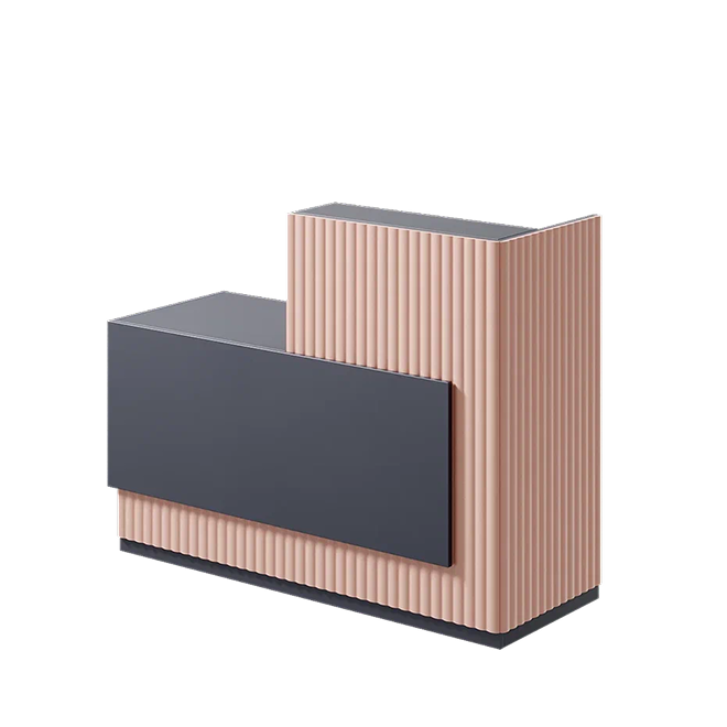 Ресепшн «Фбюжен» в МДФ пленке антрацит/ камелия