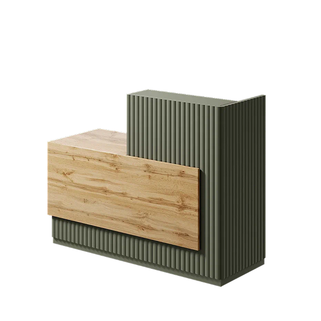 Ресепшн «Фбюжен» в МДФ пленке фантале/дуб вотан