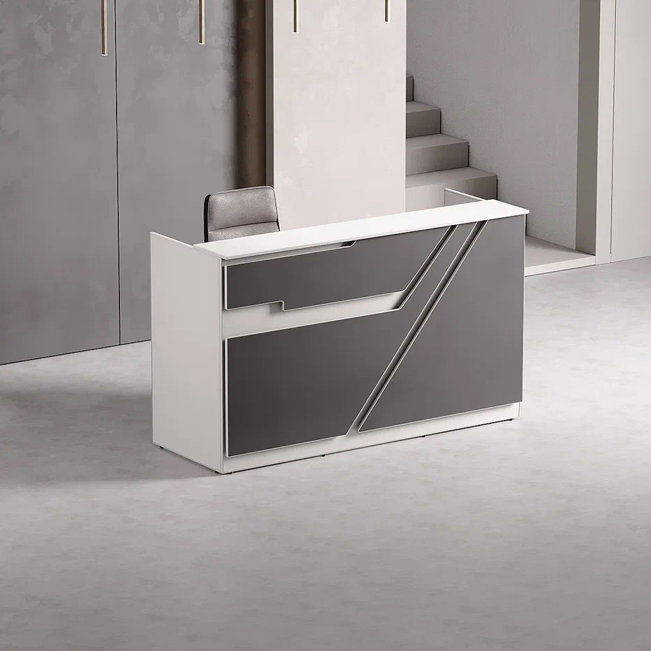 Ресепшн "Техно" белый/белый/черный