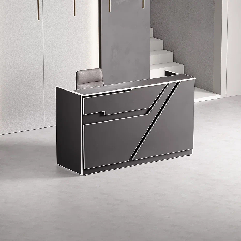 Ресепшн "Техно" черный/белый/черный