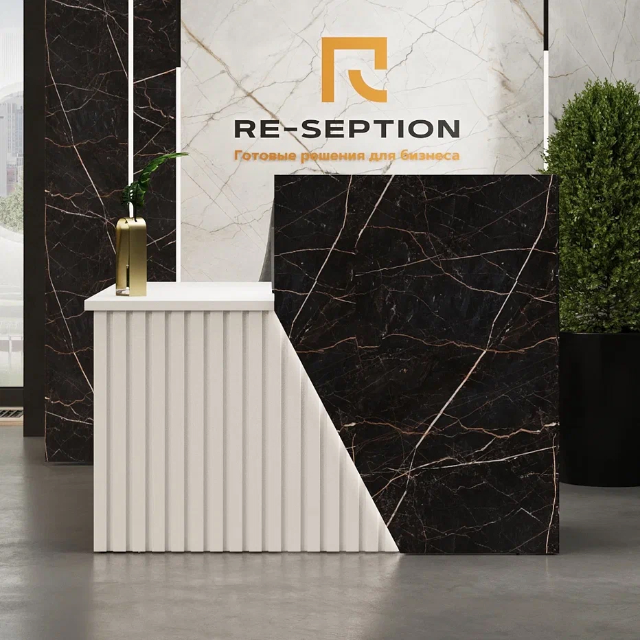 Ресепшн «Анталия »угловая Белый / Файерстоун