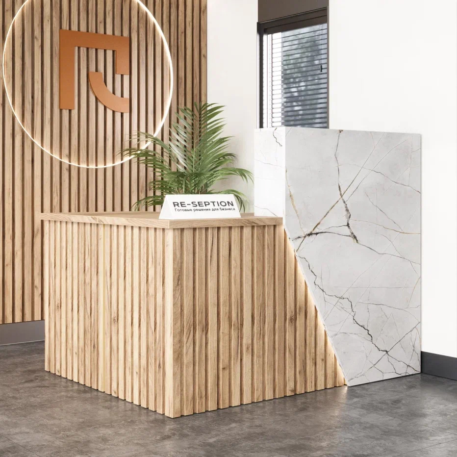 Ресепшн «Анталия »угловая Дуб вотан/ Белый