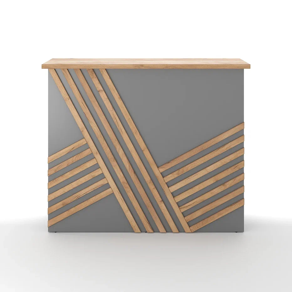 Ресепшн «Вуд Лайн» Серый шифер/ Дуб вотан