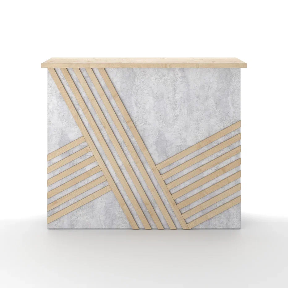 Ресепшн «Вуд Лайн» Цемент светлый/Клен