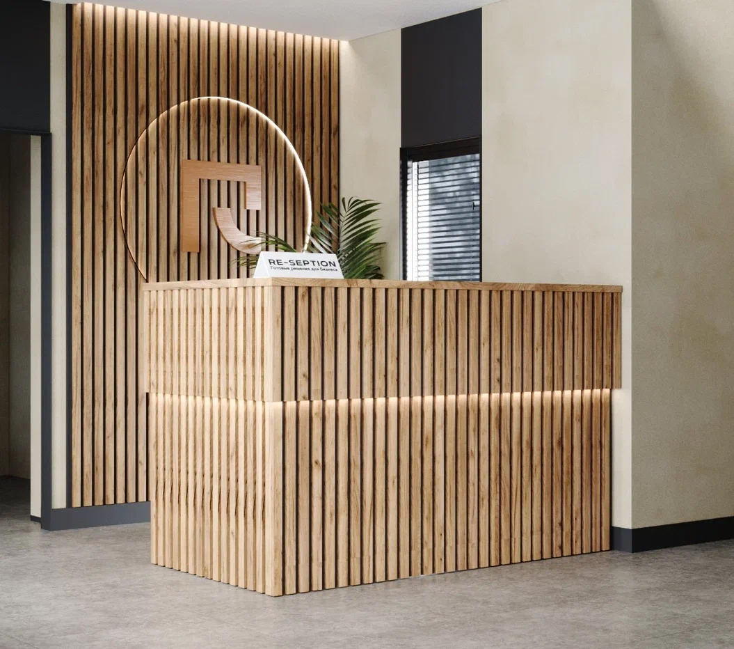 Ресепшн «Крафт Нео» Черный/ Дуб вотан