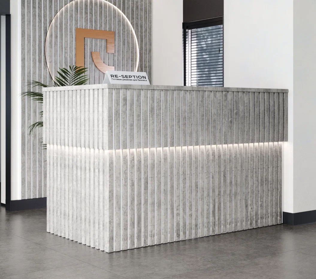 Ресепшн «Крафт Нео» Белый/Цемент светлый