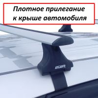 Багажник на крышу Mitsubishi L200 2015-..., Атлант, крыловидные дуги, опора Е