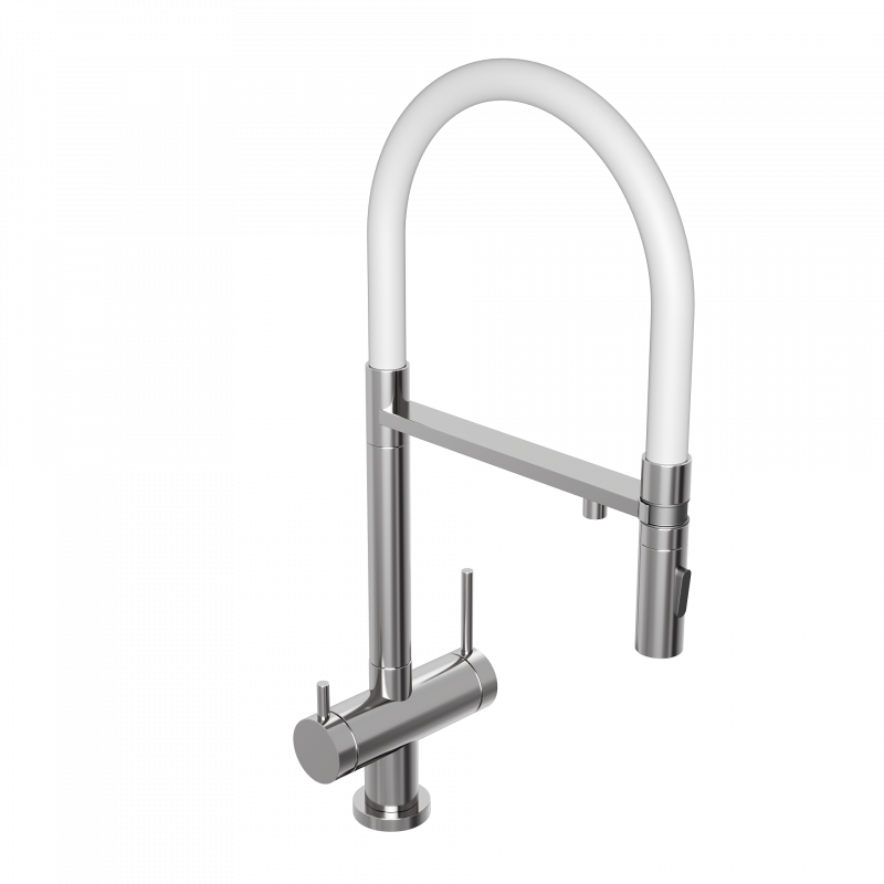 Смеситель для кухни ABELSBERG Venta с гибким изливом, лянцевый хром, IXF73979CH