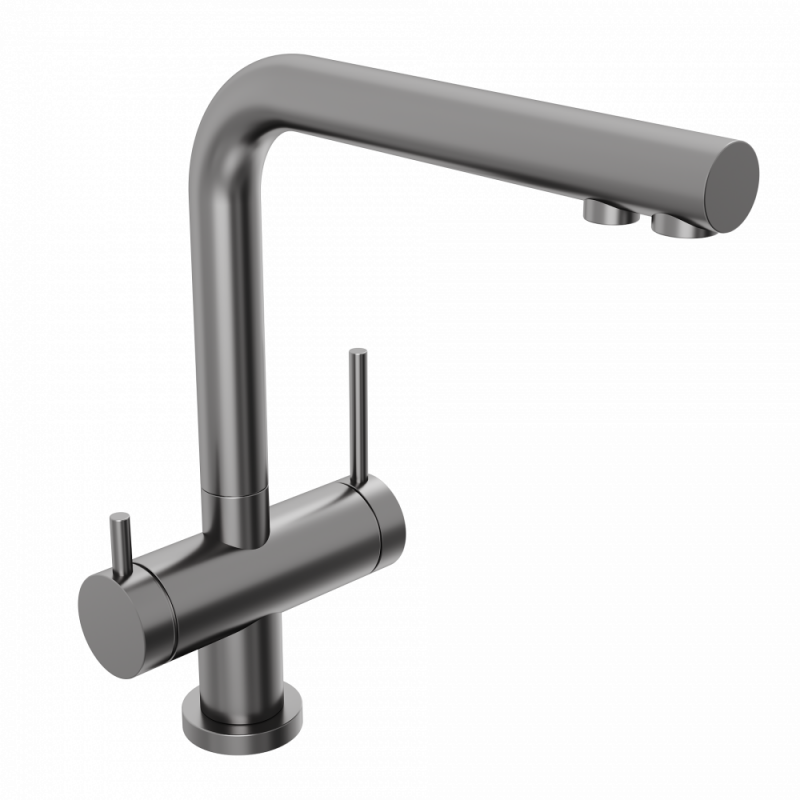 Смеситель для кухни ABELSBERG Pura с возможностью подключения фильтра, космическая сталь, UVF70929GM