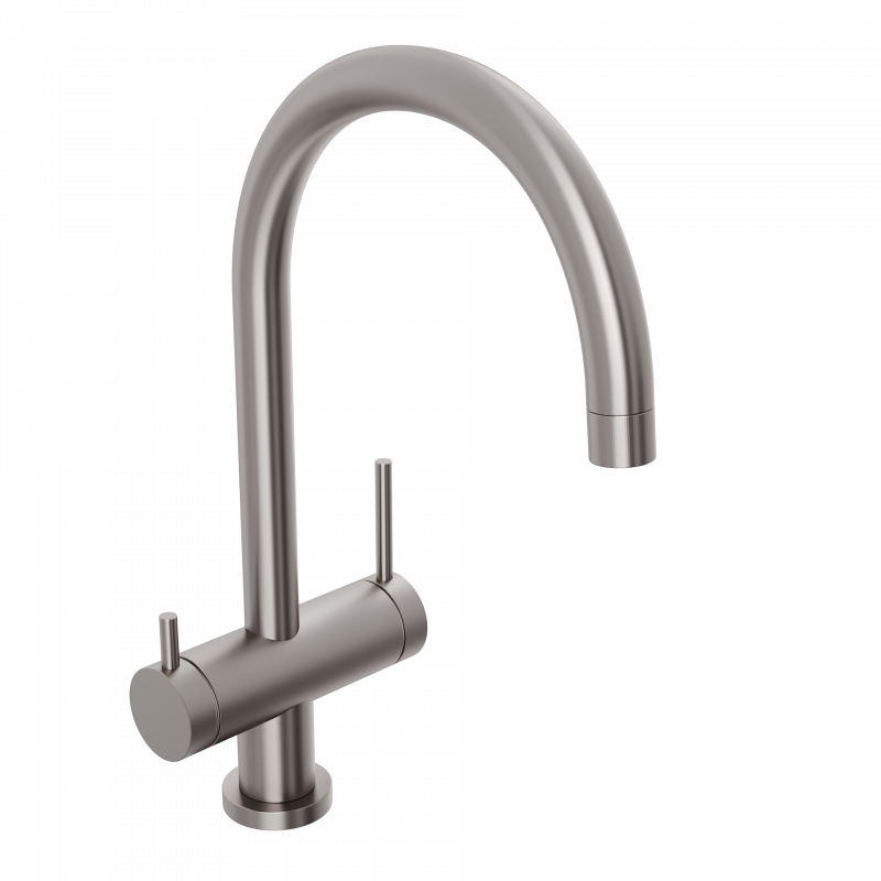 Смеситель для кухни ABELSBERG Aera с возможностью подключения фильтра, титан, AWF70029BN