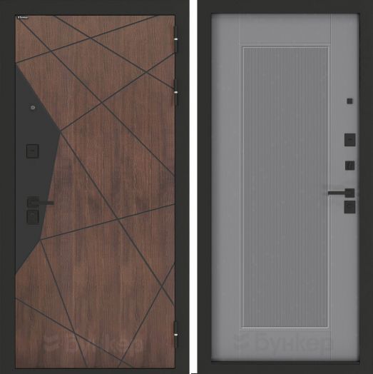 Входная дверь Бункер BN-14 - 30 Серый софт рельеф