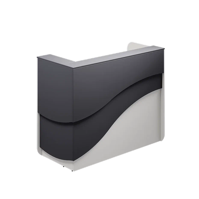 Ресепшн «Ривьера» в МДФ пленке белый/графит