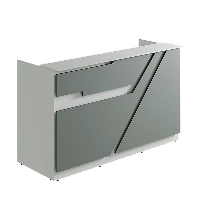 Ресепшн «Техно» в МДФ пленке франц.серый/ниагара