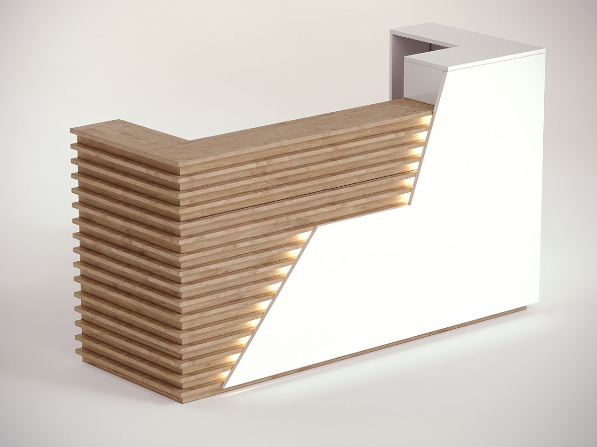 Ресепшн «Аврора» Дуб вотан / Белый