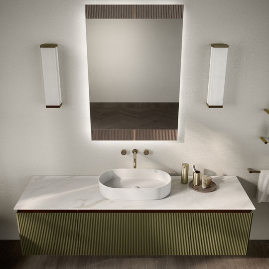 Комплект мебели №15 Oasis Naos 185х56x45 см две навесные тумбы и две боковины схема 2