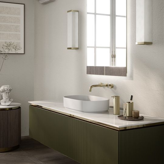 Комплект мебели №15 Oasis Naos 185х56x45 см две навесные тумбы и две боковины схема 3