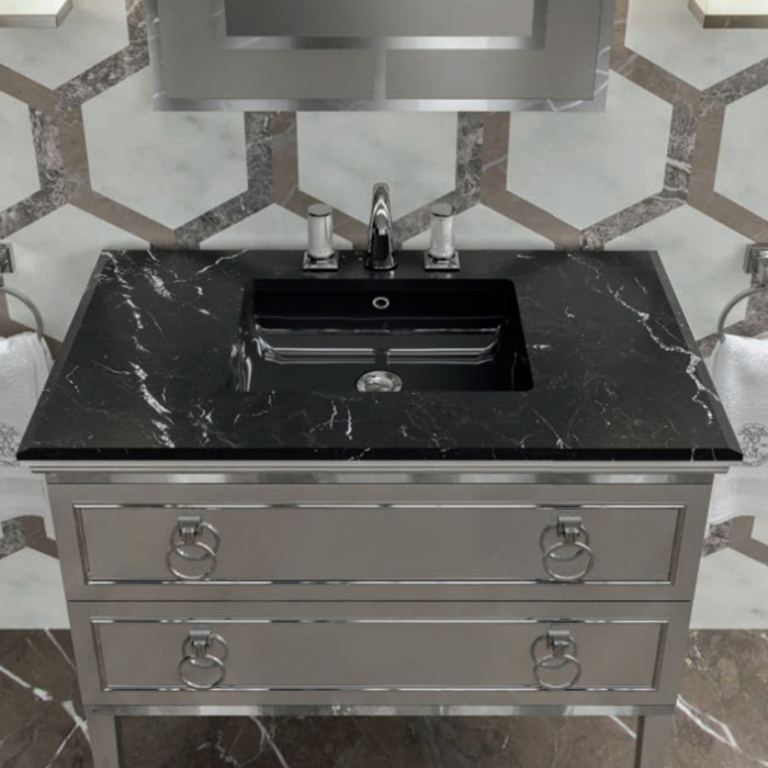 Комплект мебели №30 Oasis Lutetia 93х53х210 см напольная консоль с раковиной и столешницей с зеркалом ФОТО